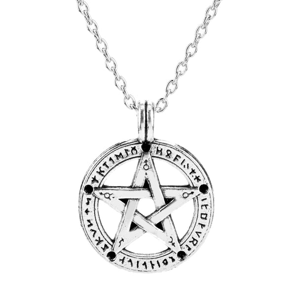 Pentacle Hebrew Charm Pentagram Necklace